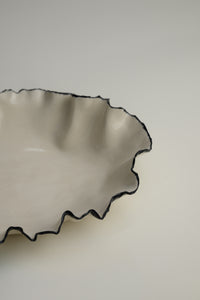 Oval Ruffled Serving Bowl